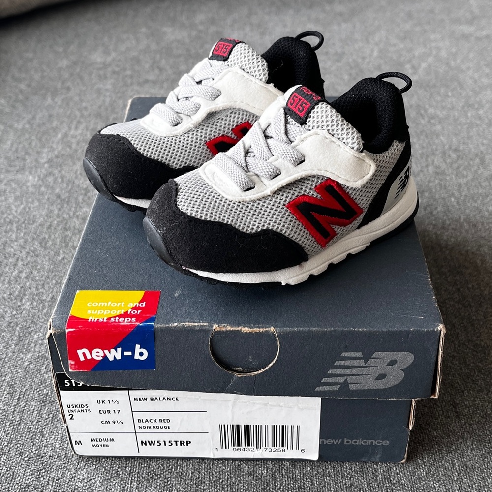 New Balance 515 NEW-B Hook and Loop Infant/Toddler Shoes size 2